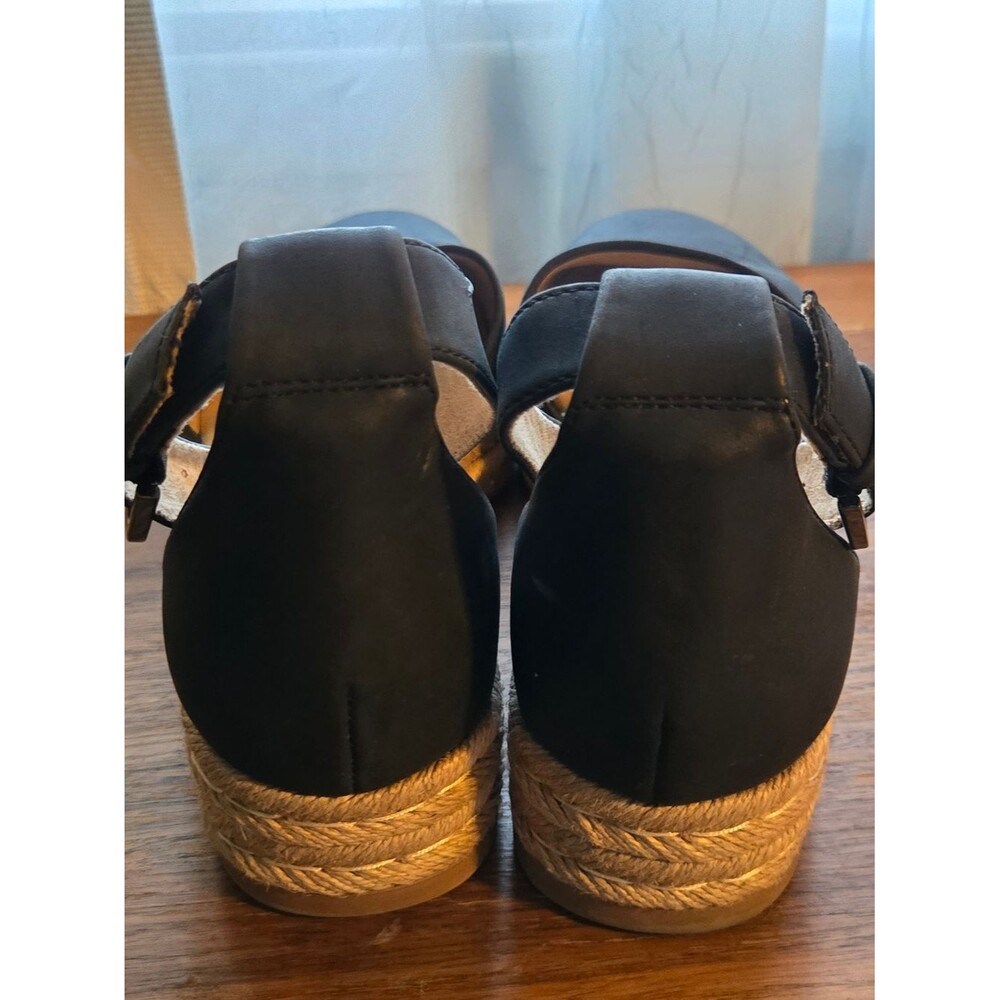 Naturalizer Black Espadrille Sandals with Ankle Strap - Picture 4 of 5